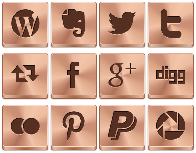 Free Bronze Button Icons