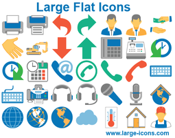 Large Flat Icons