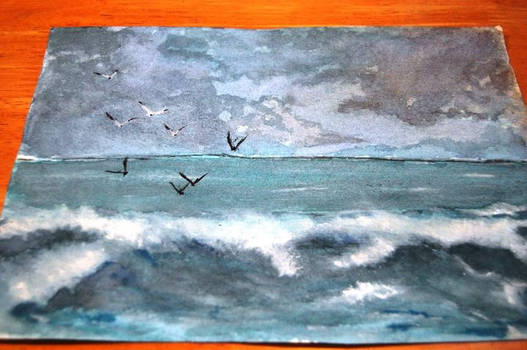 WaterColor Art- Seascape