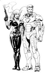 Iron Man and Black Widow NYCC