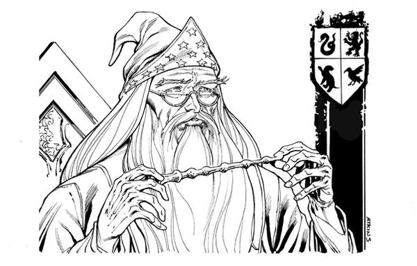 Harry potter dumbledore drawing