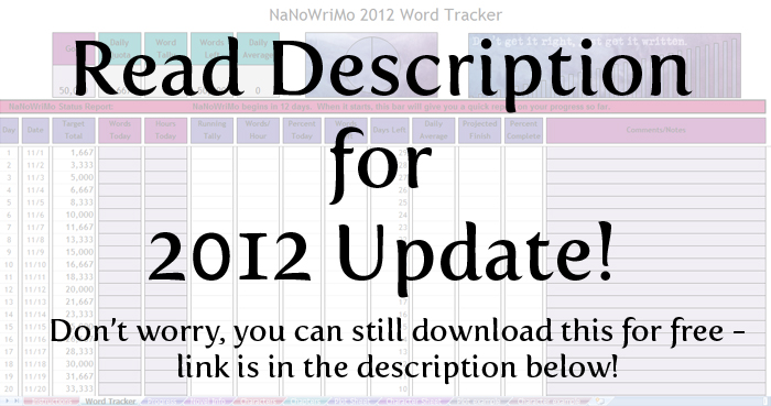 NaNoWriMo 2012 tracker