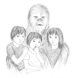 Chewie and the kids
