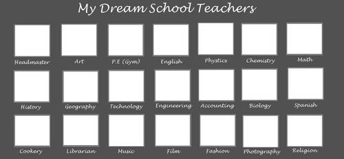 Dream School Teachers meme ADVANCED BLANK