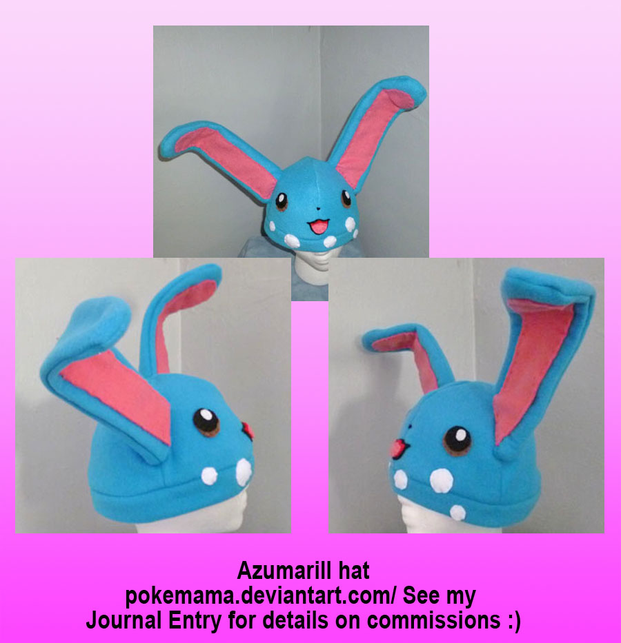 Azumarill hat by PokeMama