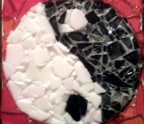 Glass Yin Yang Tile