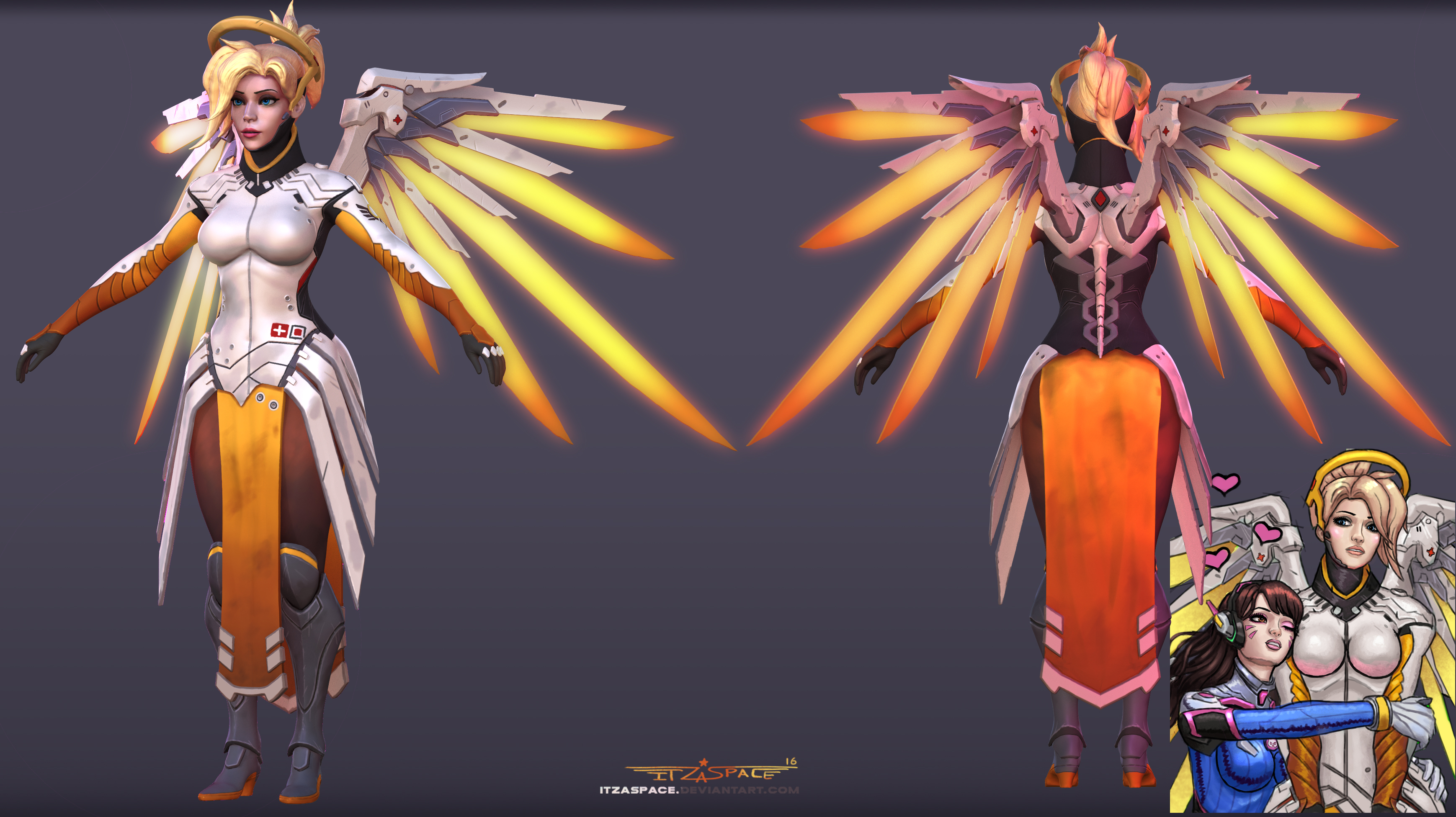 Mercy 3d model fanart 2