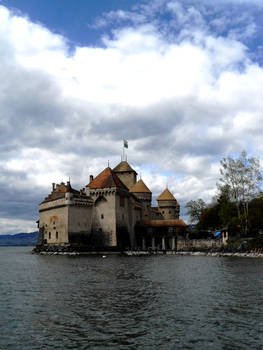 castle surrounded by water