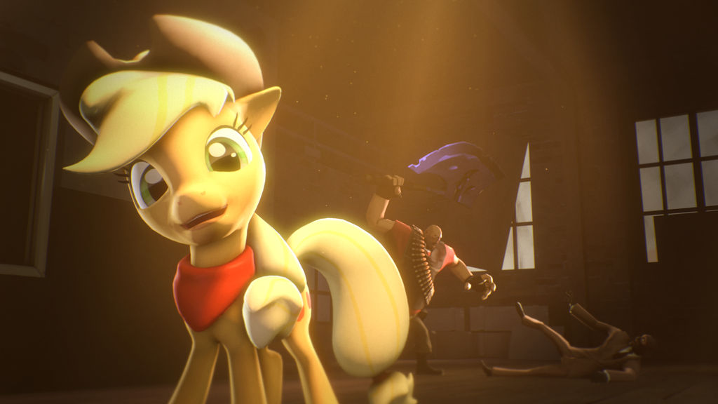 [SFM Ponies] Applejack volume light test