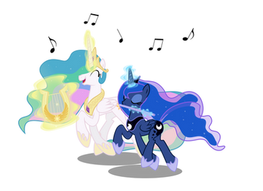 [MLP Fanart] Two Sisters music stroll