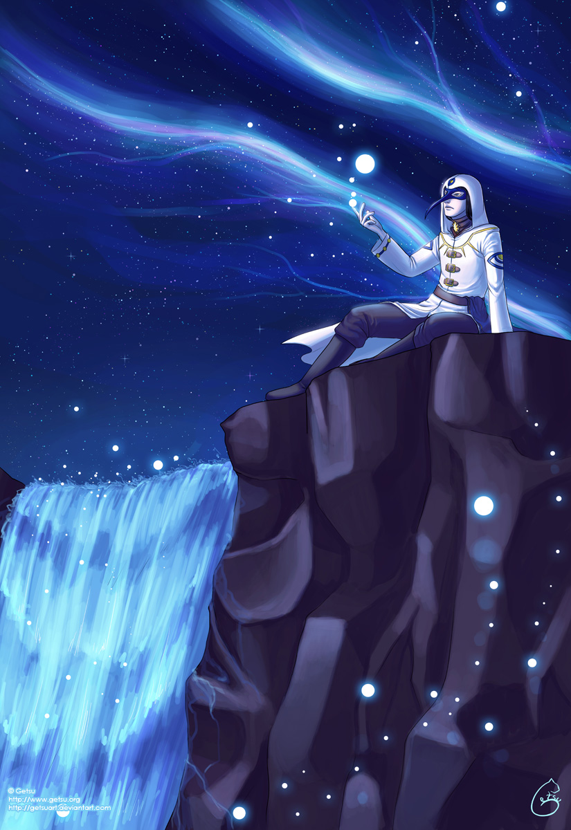 Waterfall and lights - Nebel side by Getsuart