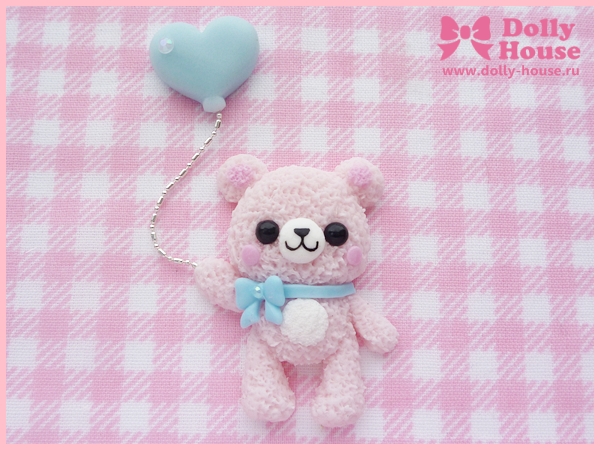 Cuty Bear With Balloon brooch by Dolly House