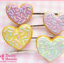 Heart Cookies Hairpins by Dolly House