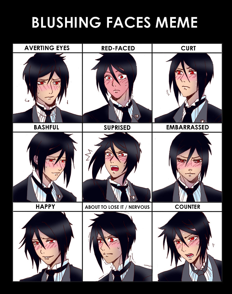 Blushing Faces Meme: Sebastian