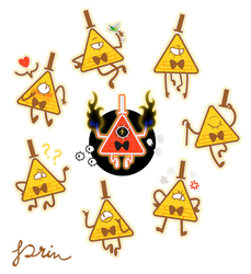 Bill Cipher Emote Stickers