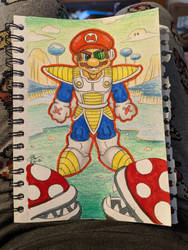 Mario in Saiyan Armor