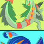 Mega Sceptile and Mega Swampert