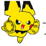 Pichu throwing the air