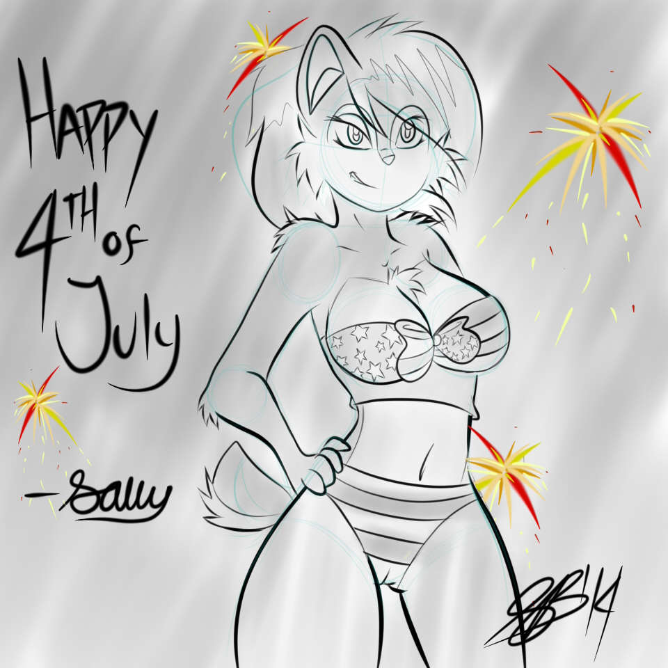 Princess Sally Acorn- Happy 4th of July (2014)