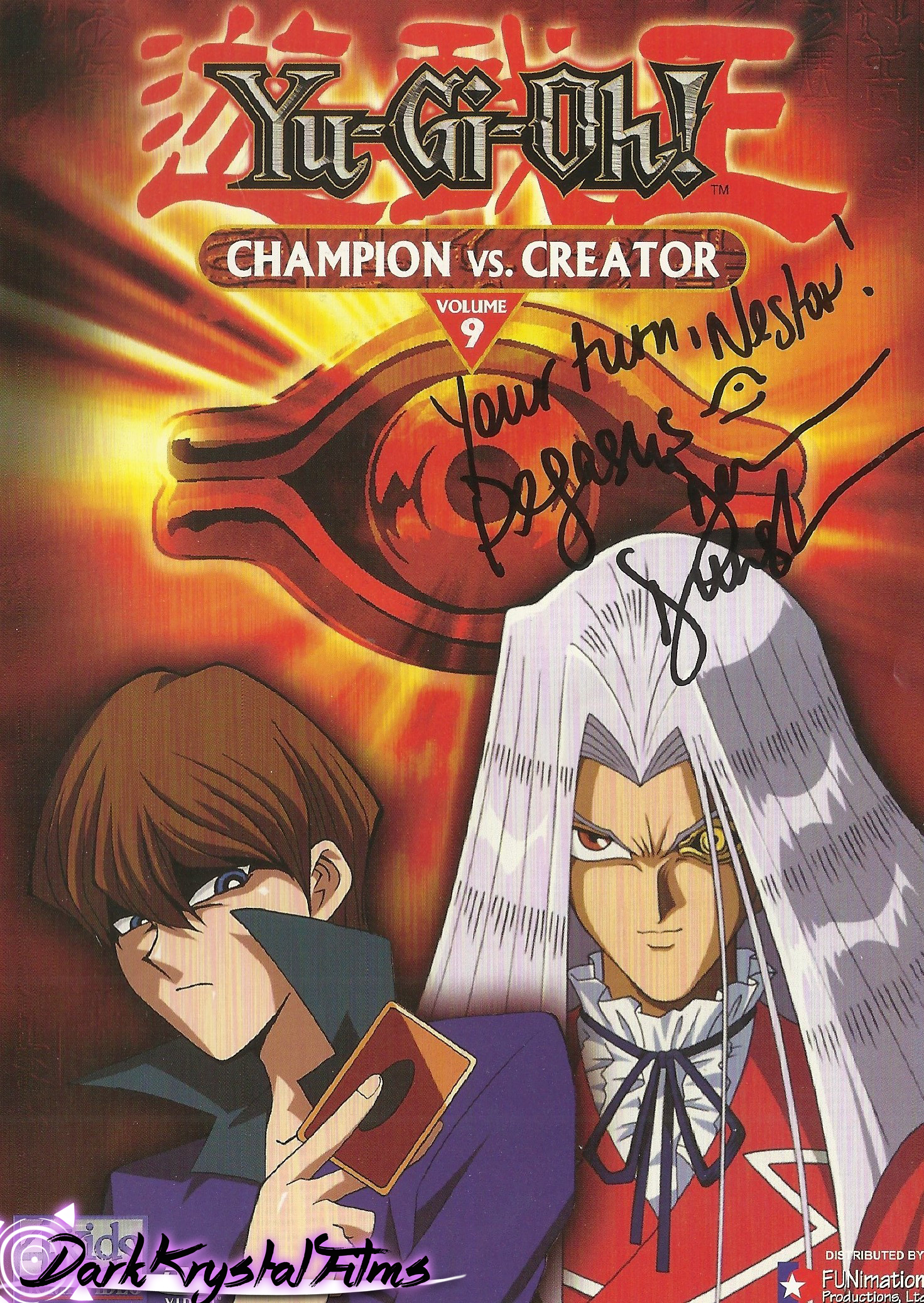 Yu-Gi-Oh! Vol 9 Cover signed by Darren Dunstan