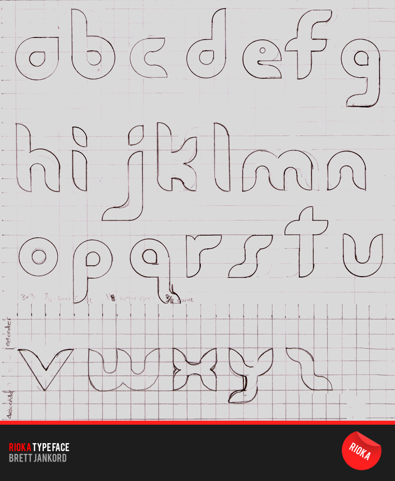 RIOKA TYPEFACE SKETCHES