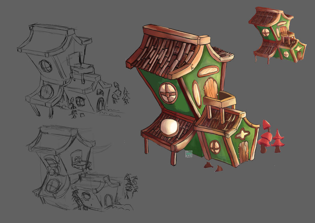 Funk House Pattern A funky house by MerlTheKan on DeviantArt