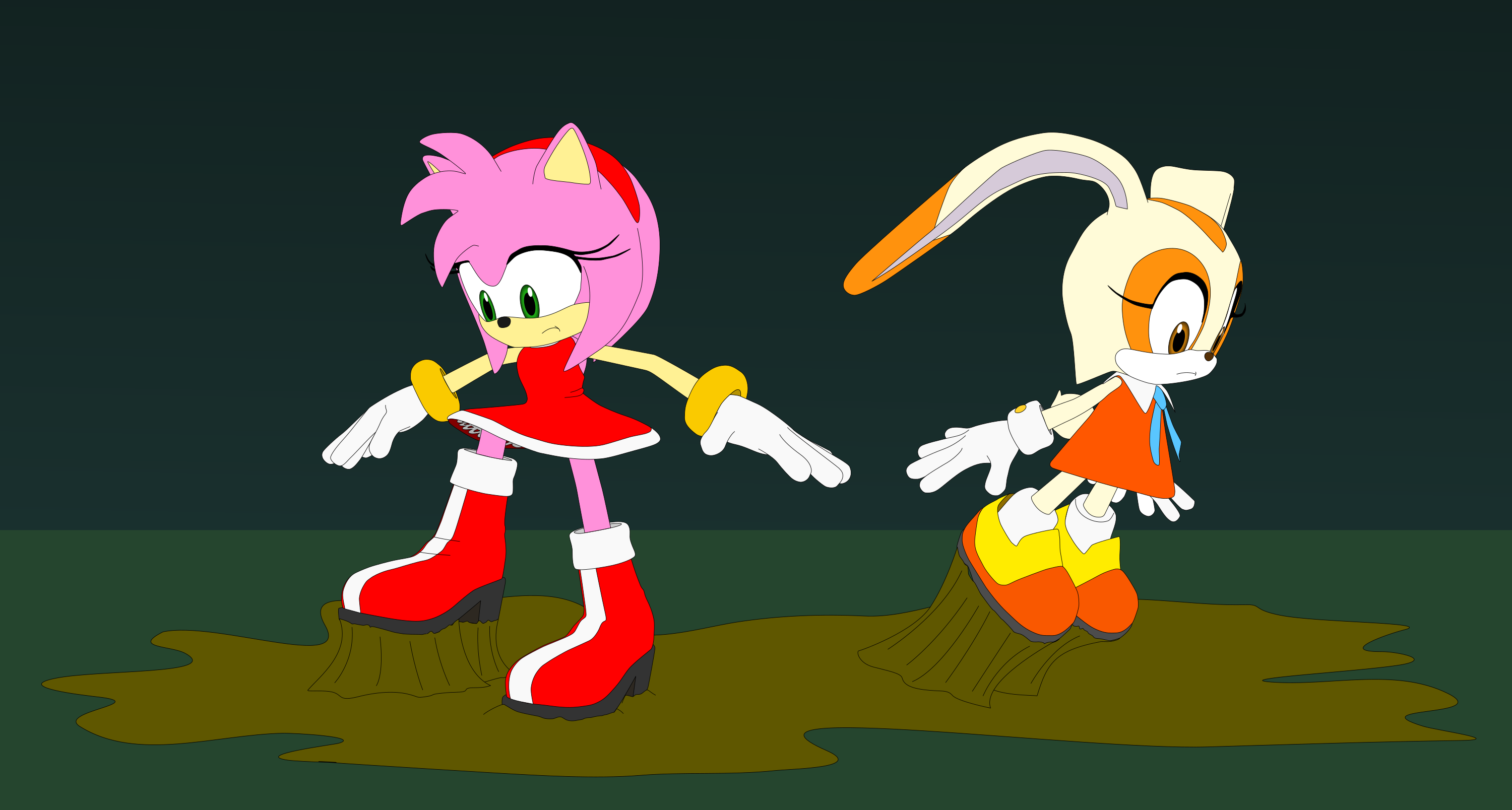 Cream Rabbit Stuck Amy and Cream stuck in Megamuck by Lucas53002 on DeviantArt