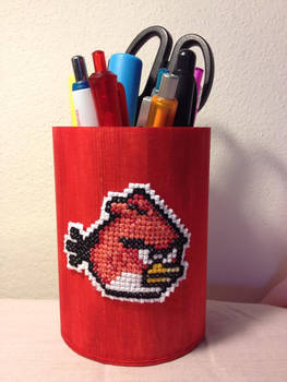 Angry Bird pen holder