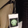 Chtulu cross stitch bag badge