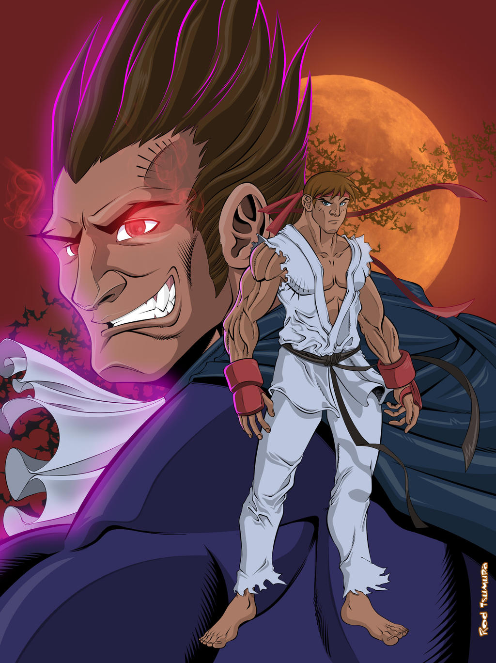 Ryu Vs Demitri by Rod Tsumura Udon Colors Final by RodTsumura on