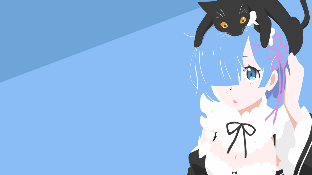 Rem - Re:Zero Minimalist Wallpaper by Yuki-Neh on DeviantArt