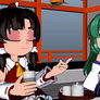 Sanae and Reimu Two Person Dialogue