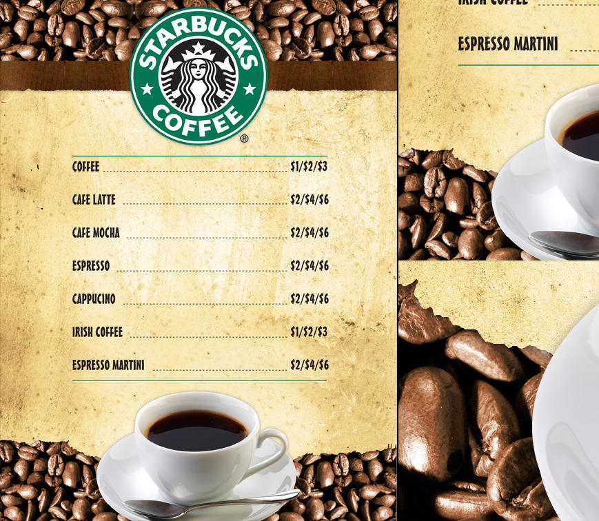 Starbucks Menu Mockup By REDvo On DeviantArt starbucks-menu-mockup-by-redvo-on-deviantart