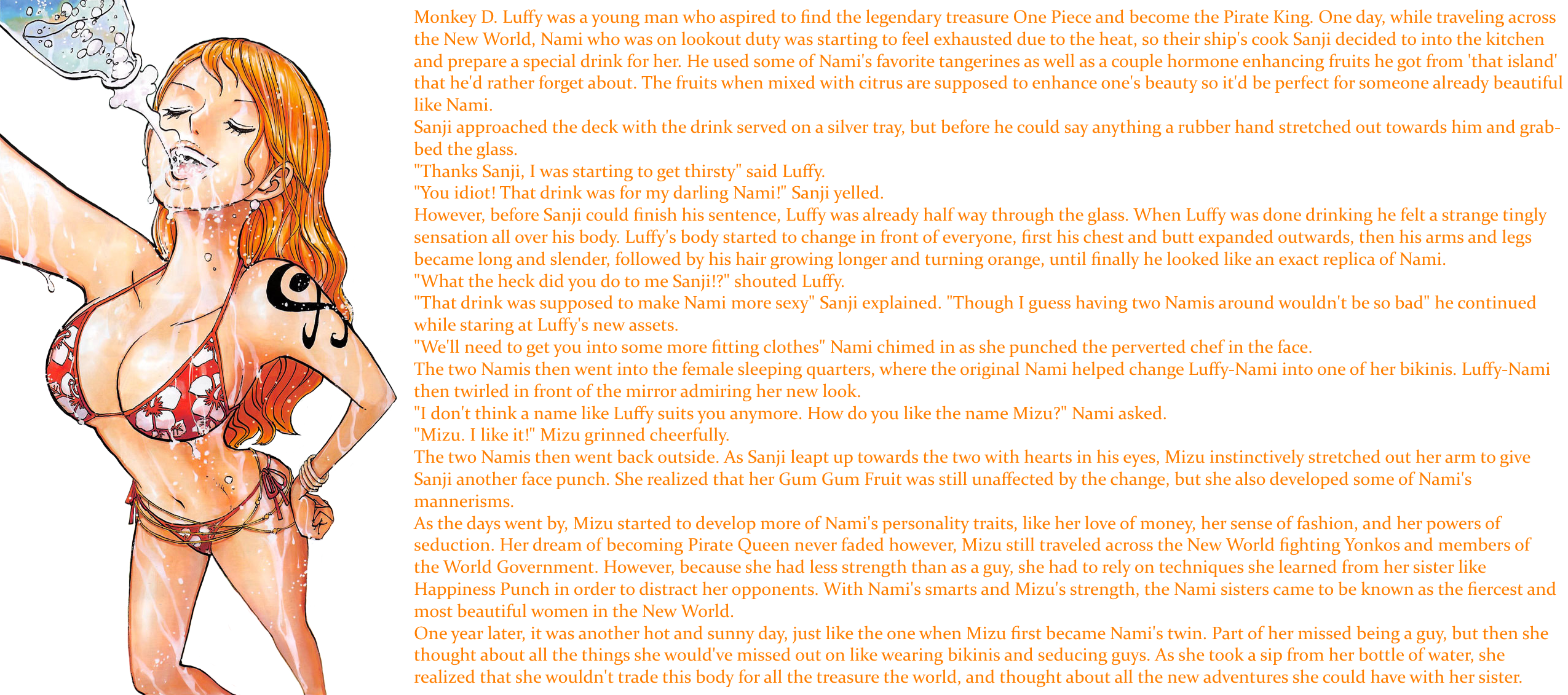 Nami Myself And I One Piece Tg By Bigmamajonanna On Deviantart