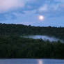 White fish lake Moonrise