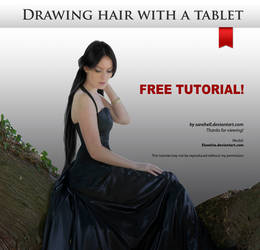 Drawing hair with a tablet