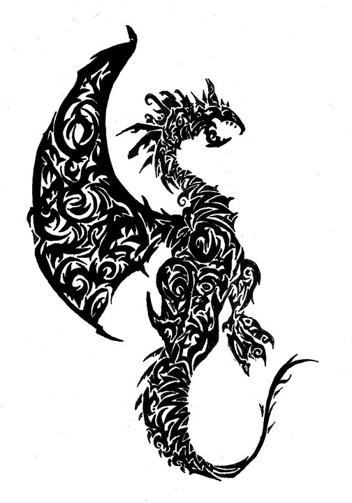 Tribal dragon by ThitaniumPrince