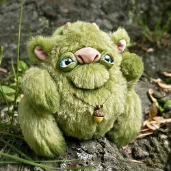 Green Troll - Friendly Woodland Spirit, art toy