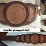 Leather stamped belt