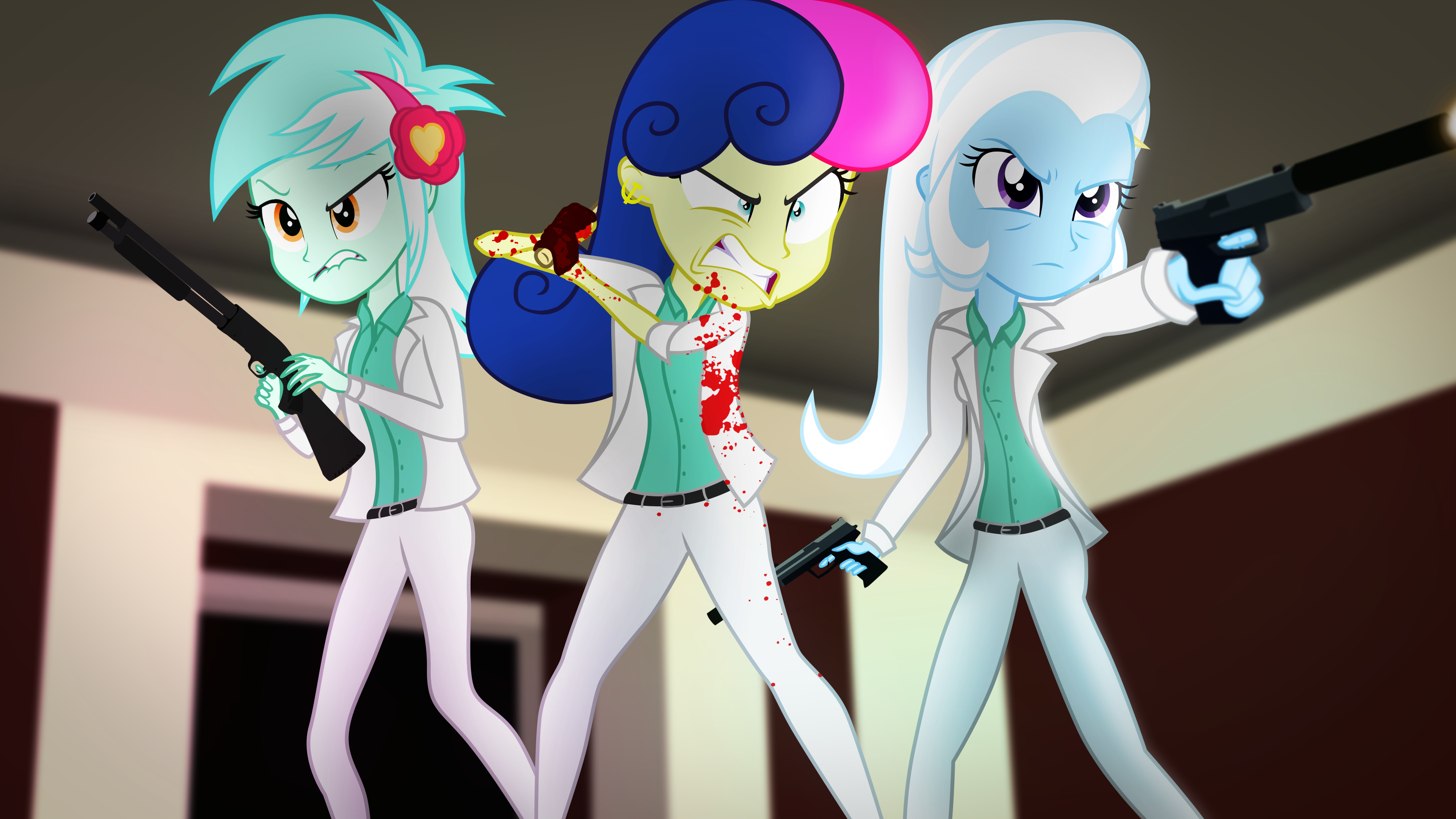 Anime Girls with White Hair-Equestria Girls meme. by brandonale on  DeviantArt