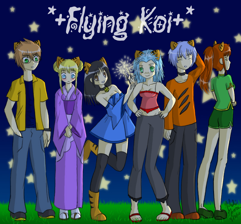 Flying Koi: Year of the Tiger by nikkibuu