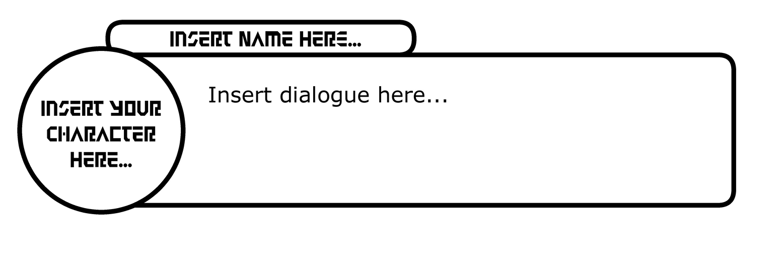 Visual Novel Dialogue Box Template (Free to Use) by SuperGemStar on