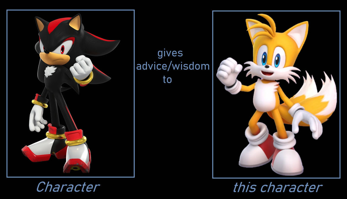 Shadowfriendly Deviantart Tails Shadow gives advice to Tails by KikiBelliBoo on DeviantArt