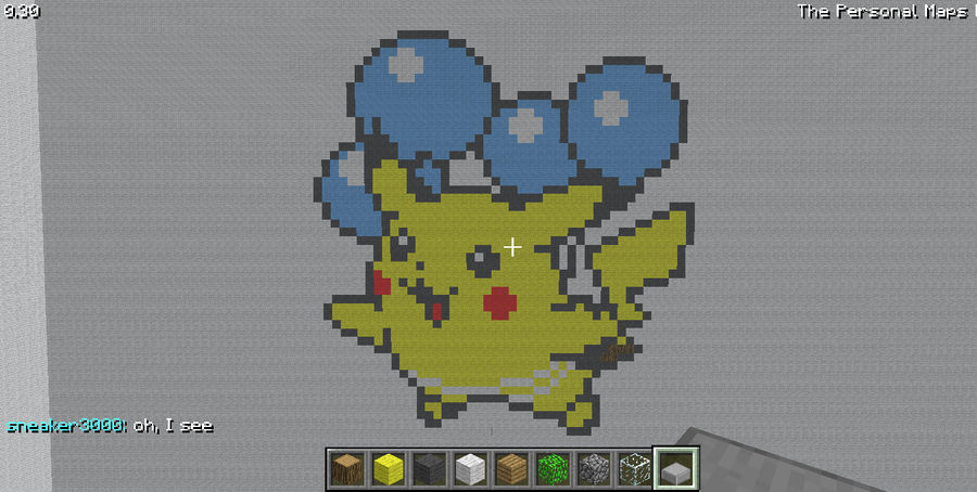 Pikachu Pokemon Pixel art minecraft