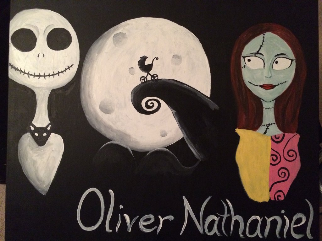 Nightmare Before Christmas Baby Painting