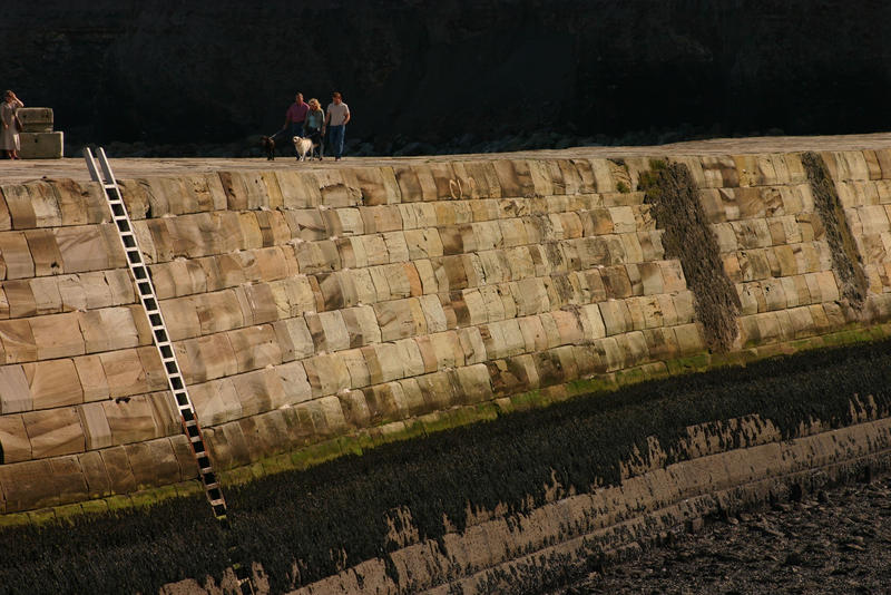 Whitby Sea Wall and Ladder