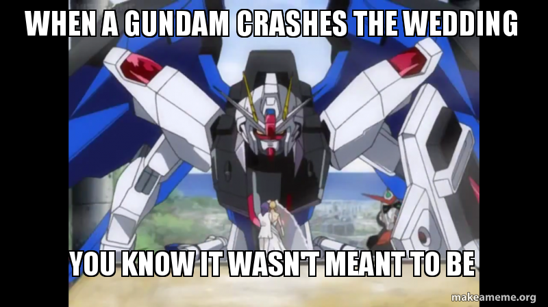 Gundams love to crash weddings