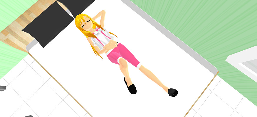 mmd Laying Down pose