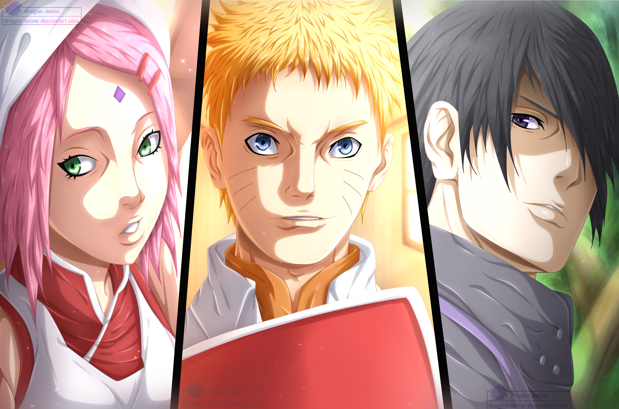 Naruto and Sakura vs Sasuke by BeeWinter55 on DeviantArt