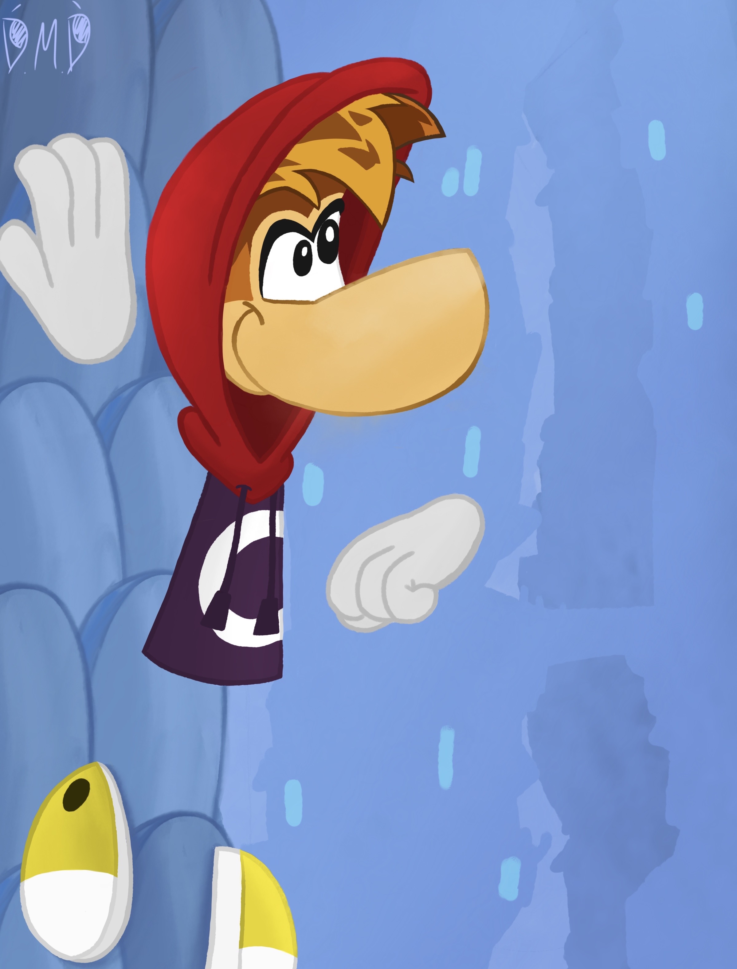 Rayman Sweating Rayman (with a hoodie) by d00dymcd00dles on DeviantArt